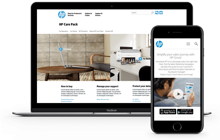 HP USA - Websites and App's